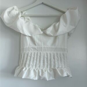 Elegant White Off-Shoulder Top